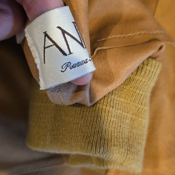 Mens Made In Italy Camel Suede Bomber. Full Zipper. Anna Piarna Pitti Firenze